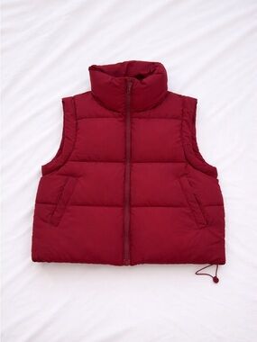 Red puffer vest (size M)